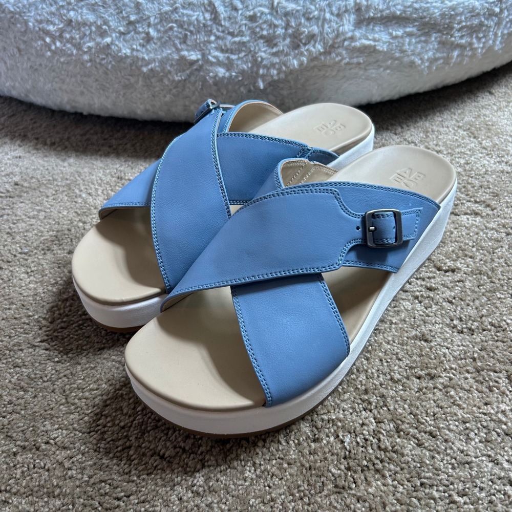 NEW‎ ABEO Solstice Cross Slide Metatarsal in denim women's 10